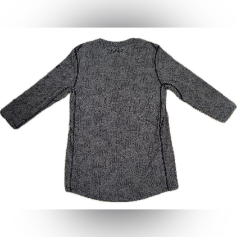 Under Armour Men's Charcoal Three-Quarter Sleeve Henley - Picture 2 of 4